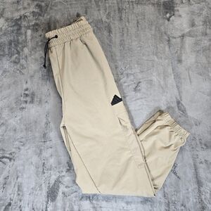 Adidas City Escape Fleece Lined Premium Cargo Pants Size Small Beige